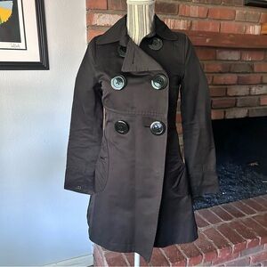Soia & Kyo Trench Coat in Black Sz XS